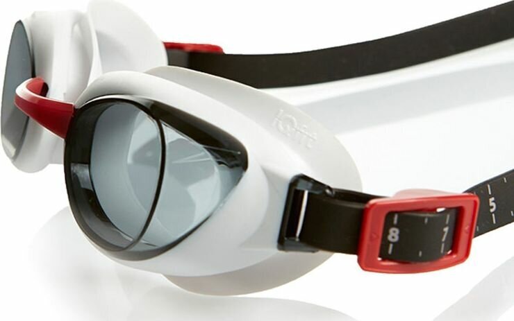 Очки для плавания Speedo Aquapure, линзы дымчатые, оправа бело-черная, 8-090028912