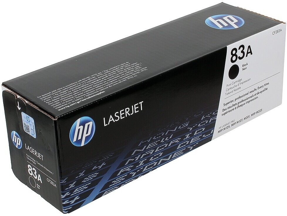 Картридж HP 83A для LaserJet Pro M201, MFP M225, M127, M125 черный (1 500 стр.)