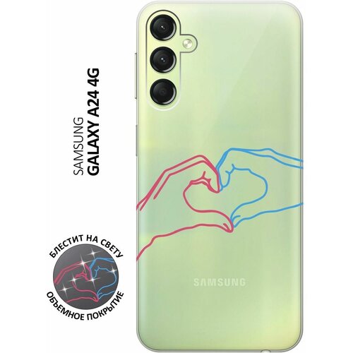 Силиконовый чехол на Samsung Galaxy A24, Самсунг А24 с 3D принтом Fall in Love прозрачный матовый soft touch силиконовый чехол на samsung galaxy a24 самсунг а24 с 3d принтом fall in love черный