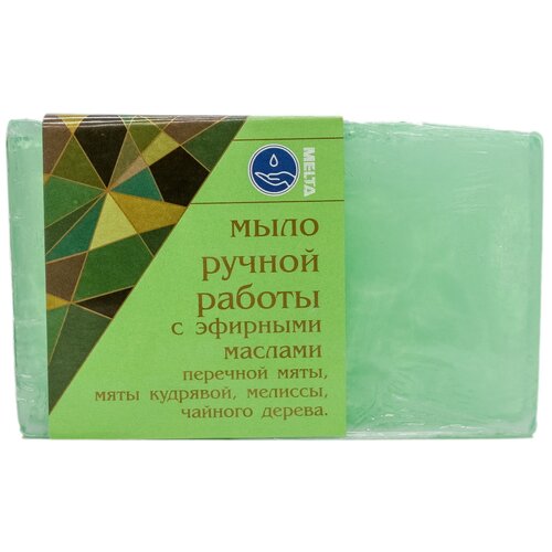 Melta Мыло ручной работы с эфирными маслами мята И чайное дерево 100гр (Melta)