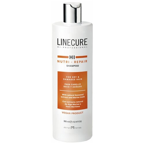 Купить Шампунь восстанавливающий для поврежденных волос Linecure Vegan Nutri-Repair, 300 мл, Hipertin