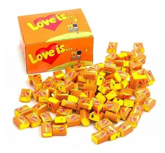 Жевательная резинка "Love is...", ананас-апельсин, 100 шт. - фотография № 15