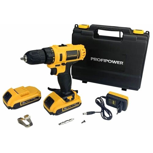 Аккумуляторная дрель-шуруповерт ProfiPower DW-18В 18В Li-Ion-2шт 20 Ач 35Нм2 бита в кейсе 699100₽