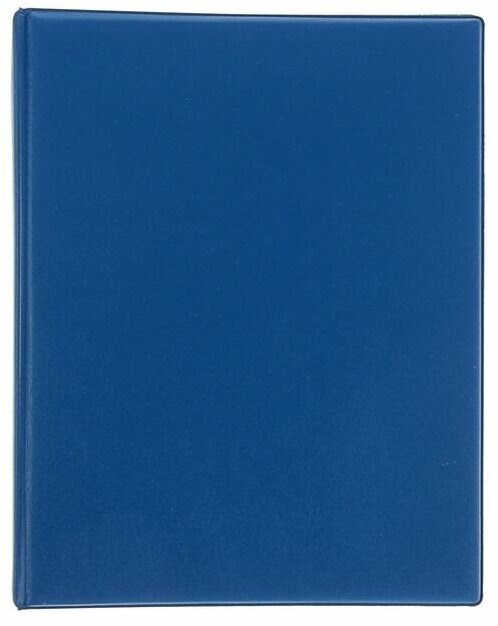Тетрадь на кольцах А5, 80 листов клетка, обложка ПВХ синяя