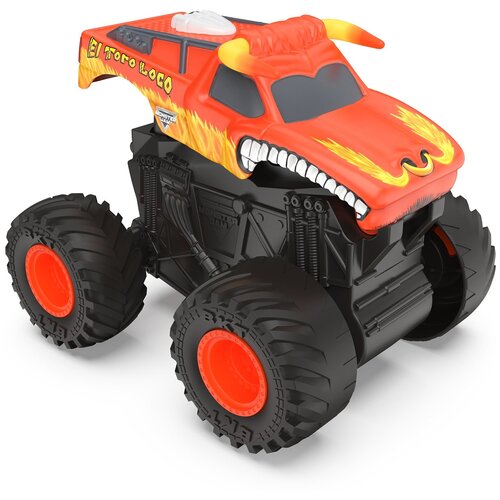 Монстр-трак Monster Jam El Toro Loco (6061556) 1:43, 14 см, красный/черный конструктор monster jam el toro loco 2 в 1 22135