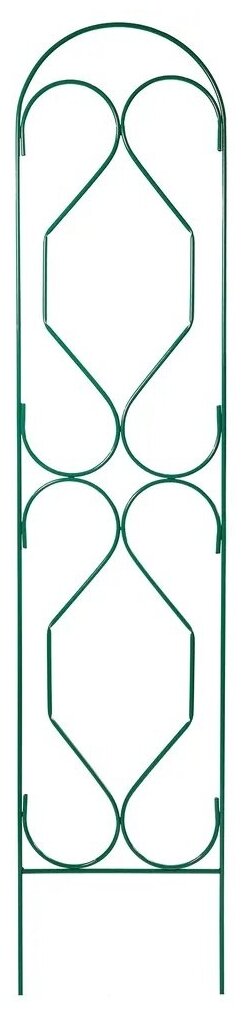 Шпалера садовая металлическая для растений (для сада) Ромб-2 разборная зелёная, труба d=10мм, рисунок проволока 4мм.