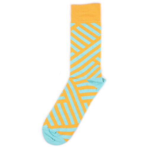 фото Дизайнерские носки burning heels - diagonal stripes yellow blue 36-38