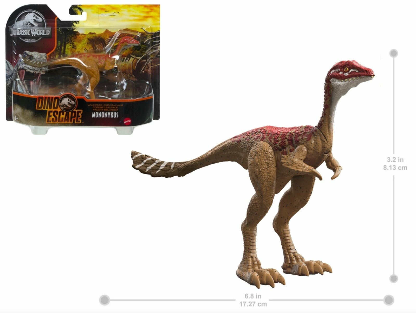 Фигурка динозавра мононик Jurassic World MONONYKUS Dino Escape series HCL83 Mattel 2022