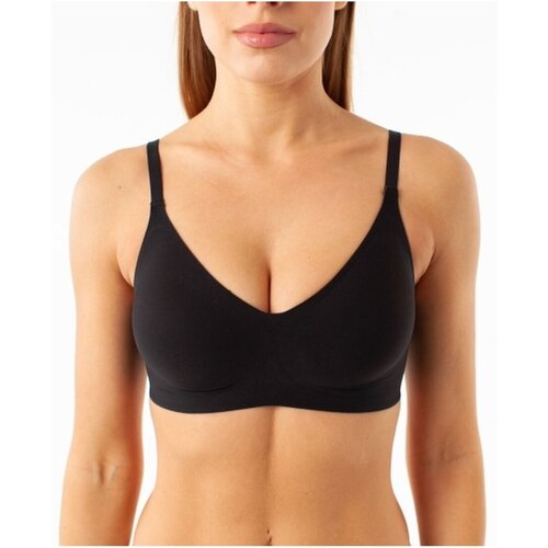 Бюстгальтер топ  Miss Lingerie, чашка мягкая, высокая закрытая, без пуш-ап, размер M, черный