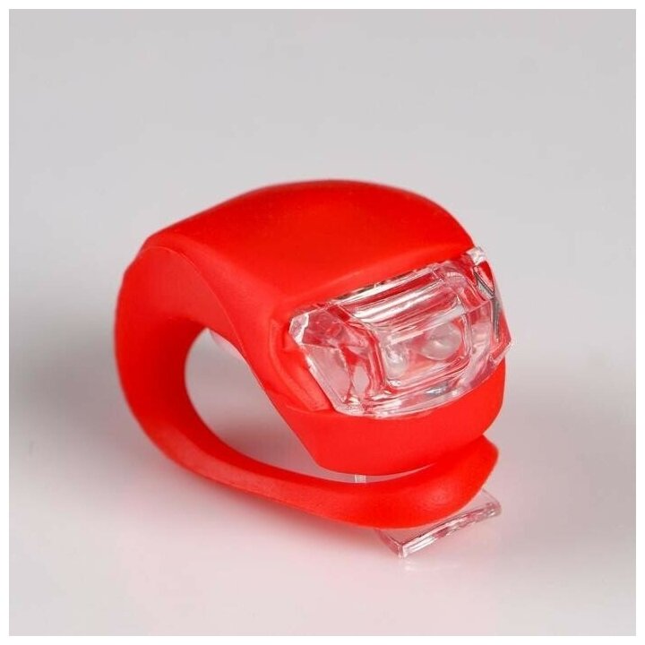 фото Фонарь велосипедный, водонепроницаемый, 2 LED, CR 1130 2 шт, 3 режима, микс, в ассортименте, 1 шт.