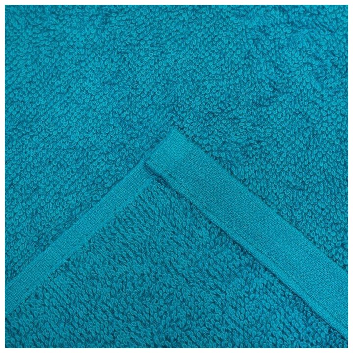Полотенце махровое "Этель" 30*30 см, цв. темно-голубой, 100% хлопок, 340 г/м2 - фотография № 3