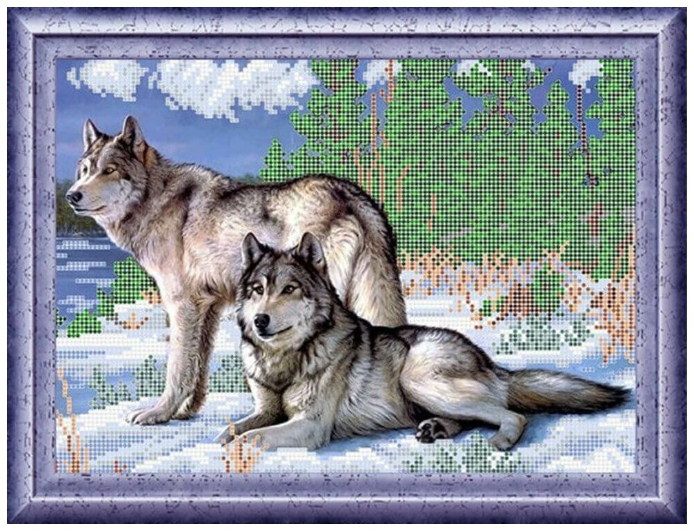 Рисунок на ткани RK LARKES "Волки", 21x29 см
