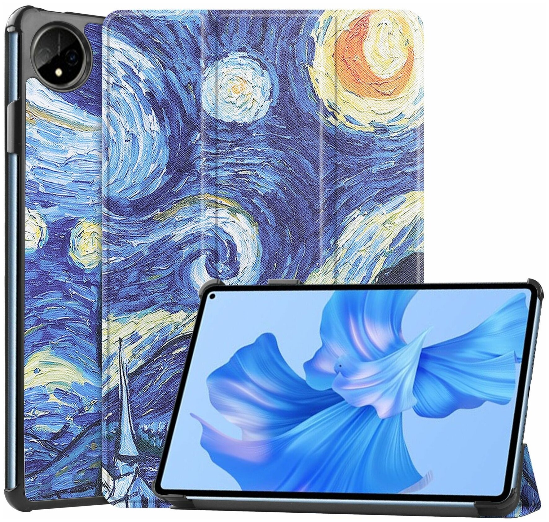 Чехол для планшета Huawei MatePad Pro 11 2022 (GOT-W29/AL09), с красивым рисунком, прочный пластик (Звездная ночь)