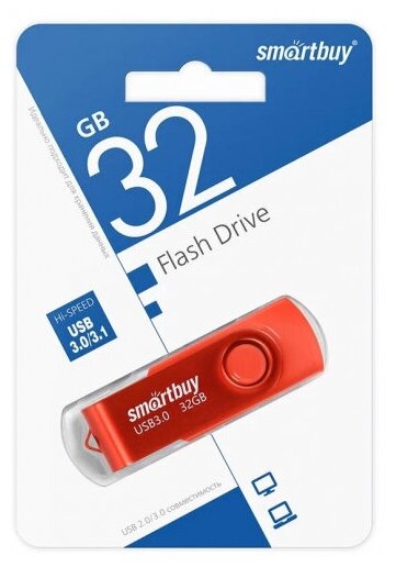 USB флешка Smartbuy 32Gb Twist red USB 3.0