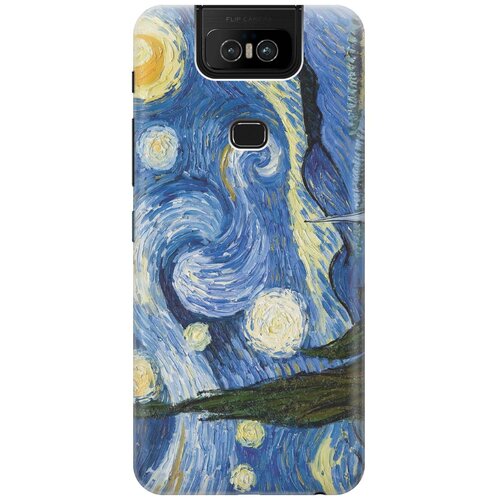 фото Cиликоновый чехол на asus zenfone 6 zs630kl / асус зенфон 6 с принтом "звездная ночь" gosso