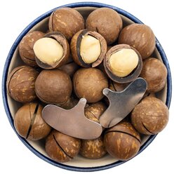 Макадамия орех (Macadamia) 1000 грамм в скорлупе с распилом, свежий урожай бех горечи, ванилный вкус "WALNUTS" отборные и целые