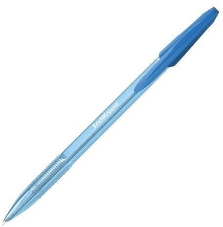 Ручка шариковая Erich Krause "R-301 Spring Grip", корпус тонированный, 0,7 мм, линия 0,35 мм, синяя (39532)