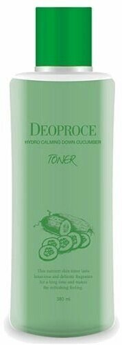 Тонер успокаивающий с экстрактом огурца Deoproce Hydro Calming Down Cucumber Toner 380ml