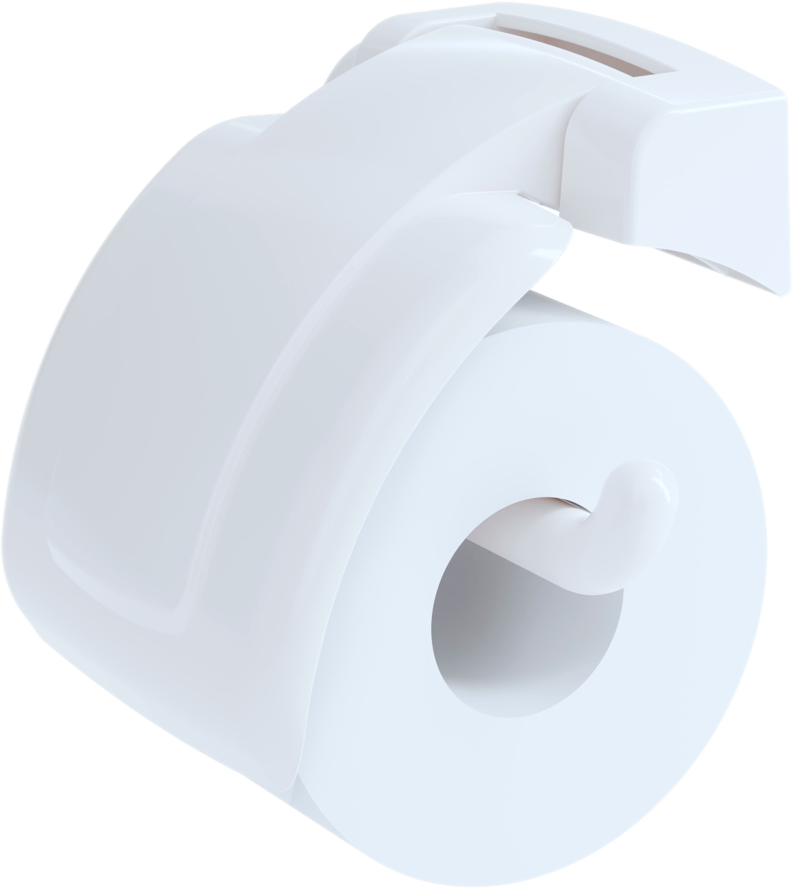 Держатель для туалетной бумаги, цвет белый, пластиковый