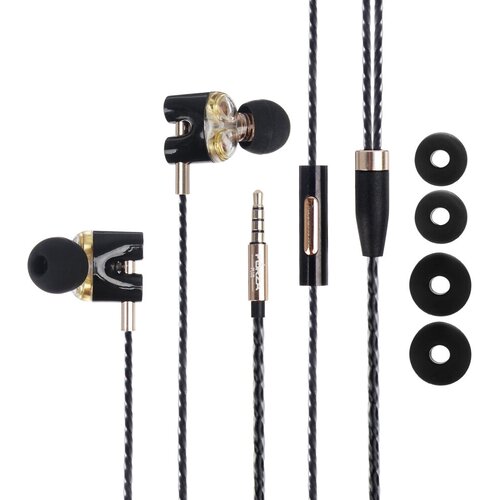 FORZA Наушники проводные внутриканальные двойной драйвер гарнитура оплетка TPE 130см 251900₽