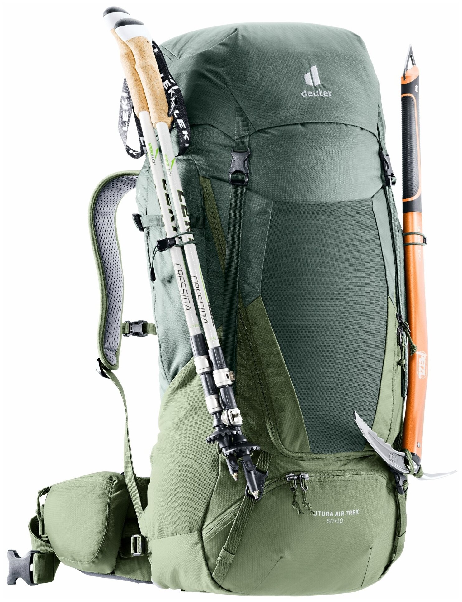 Рюкзак DEUTER: Futura Air Trek 50 + 10 (Ivy/Khaki)