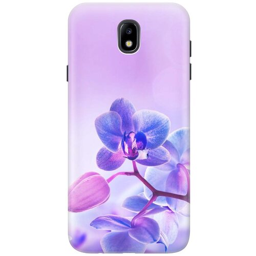 фото Gosso ультратонкий силиконовый чехол-накладка для samsung galaxy j7 (2017) с принтом "лиловые орхидеи"