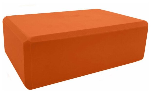 BE100-6 Йога блок полумягкий (оранжевый) 223х150х76мм, из вспененного ЭВА (A25573)