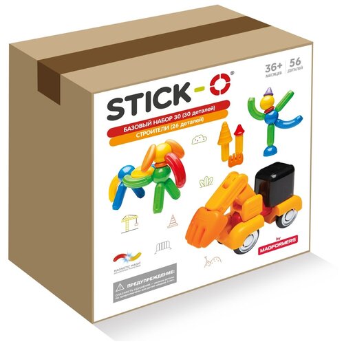 Конструктор STICK-O 901094 Большая стройка, 56 дет.