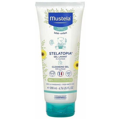 Mustela Гель для купания Stelatopia, 200 мл, 280 г