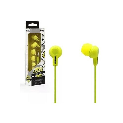 Наушники SmartBuy SBE-760 JAZZ желтые 3 пары силиконовых вставок 5 105100₽