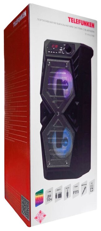 Портативная акустика TELEFUNKEN TF-PS1276B, 35 Вт, черный — купить в ...