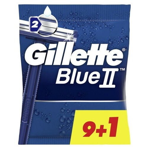 Gillette Бритва одноразовая Gillette Blue2, 9 + 1 шт. многоразовый бритвенный станок gillette blue2 plus 3 шт