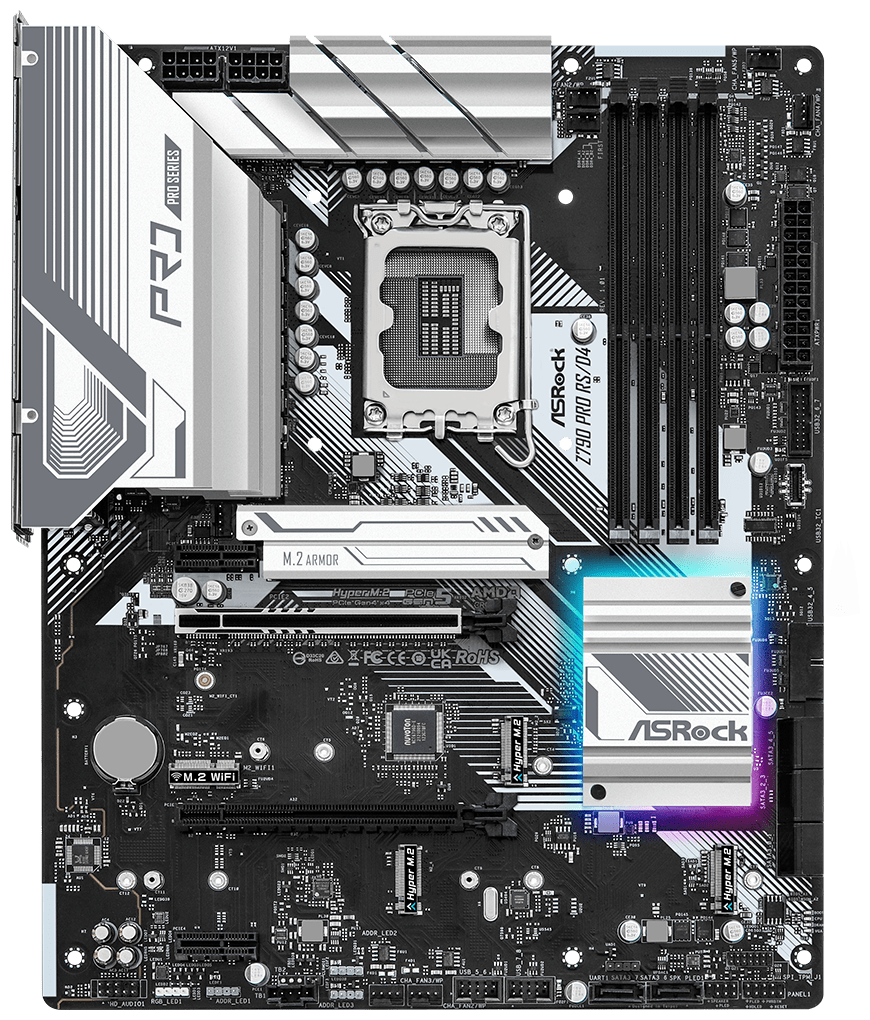 Материнская плата Asrock Z790 PRO RS/D4, Soc-1700, Intel Z790, ATX - фото №1