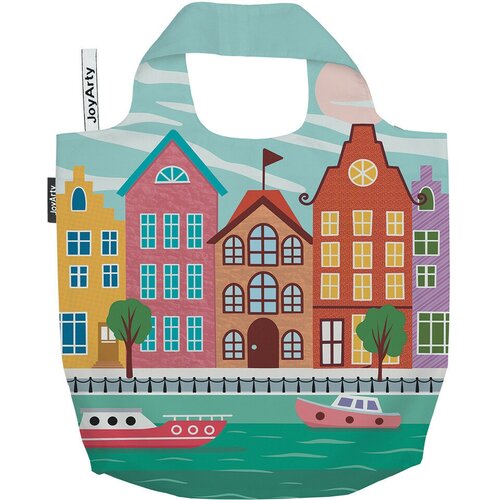 фото Сумка авоська joyarty "города на воде" 46x65x7 см
