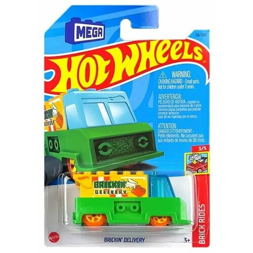 Машинка Hot Wheels коллекционная (оригинал) BRICKIN DELIVERY зелено-желтый HKG31 машинка hot wheels коллекционная оригинал brickin delivery зелено желтый hkg31