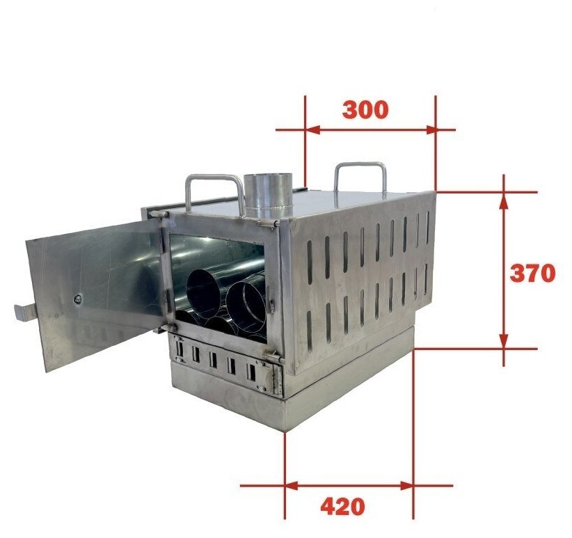 Печь для походной бани туристическая - фотография № 6