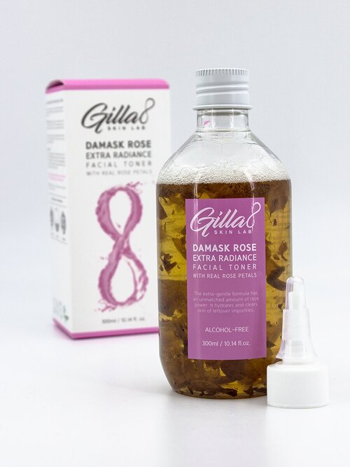 Тонер для сияния кожи GILLA8 damask rose extra radiance facial toner 300 мл