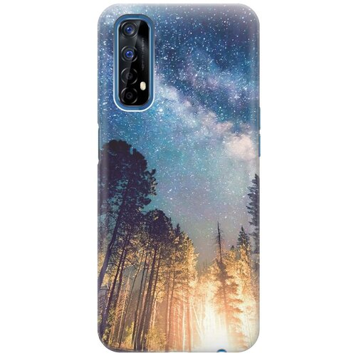 фото Cиликоновый чехол на realme 7 / рилми 7 с принтом "млечный путь" gosso