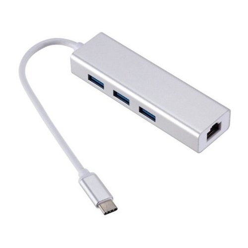 Разветвитель Type-c HUB 3 USB + LAN / Type-c HUB для Mackbook USB 3.0 + Rj45