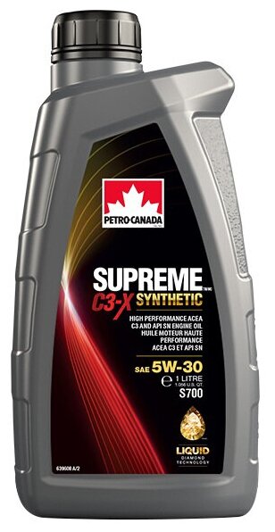 Синтетическое моторное масло Petro-Canada Supreme C3-X Synthetic 5W-30, 1 л