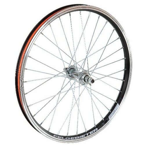 фото Колесо 20" переднее, двойной алюм. обод 28 отв, втулка на пром подшипнике сталь, гайка stg