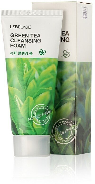 Пенка для умывания с зеленым чаем Lebelage Green Tea Cleansing Foam 100ml - фотография № 4