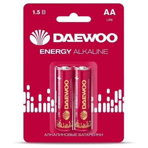 Элемент питания алкалиновый AA/LR6 1.5В Energy Alkaline 2021 BL-2 (уп.2шт) DAEWOO 5029750 элемент питания gp smart energy aa 1000 мач 2 шт