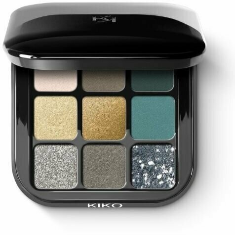 KIKO MILANO Палетка теней для век Glamour Multi Finish Eyeshadow Palette (06 Green Vibes)