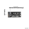 Адаптер-переходник для установки SSD M.2 SATA (B+M key) в разъем 2.5 SATA, черный, NFHK N-M2NG-LB - изображение