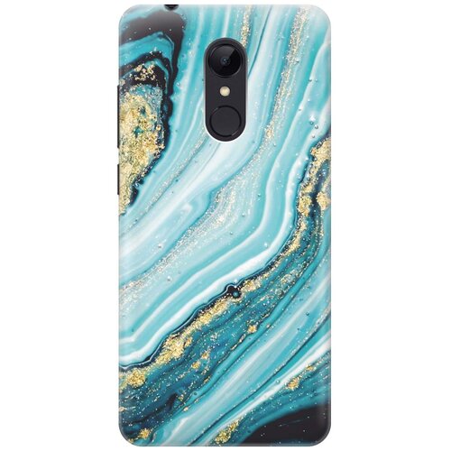 фото Cиликоновый чехол на xiaomi redmi 5 / сяоми редми 5 с принтом "green marble" gosso