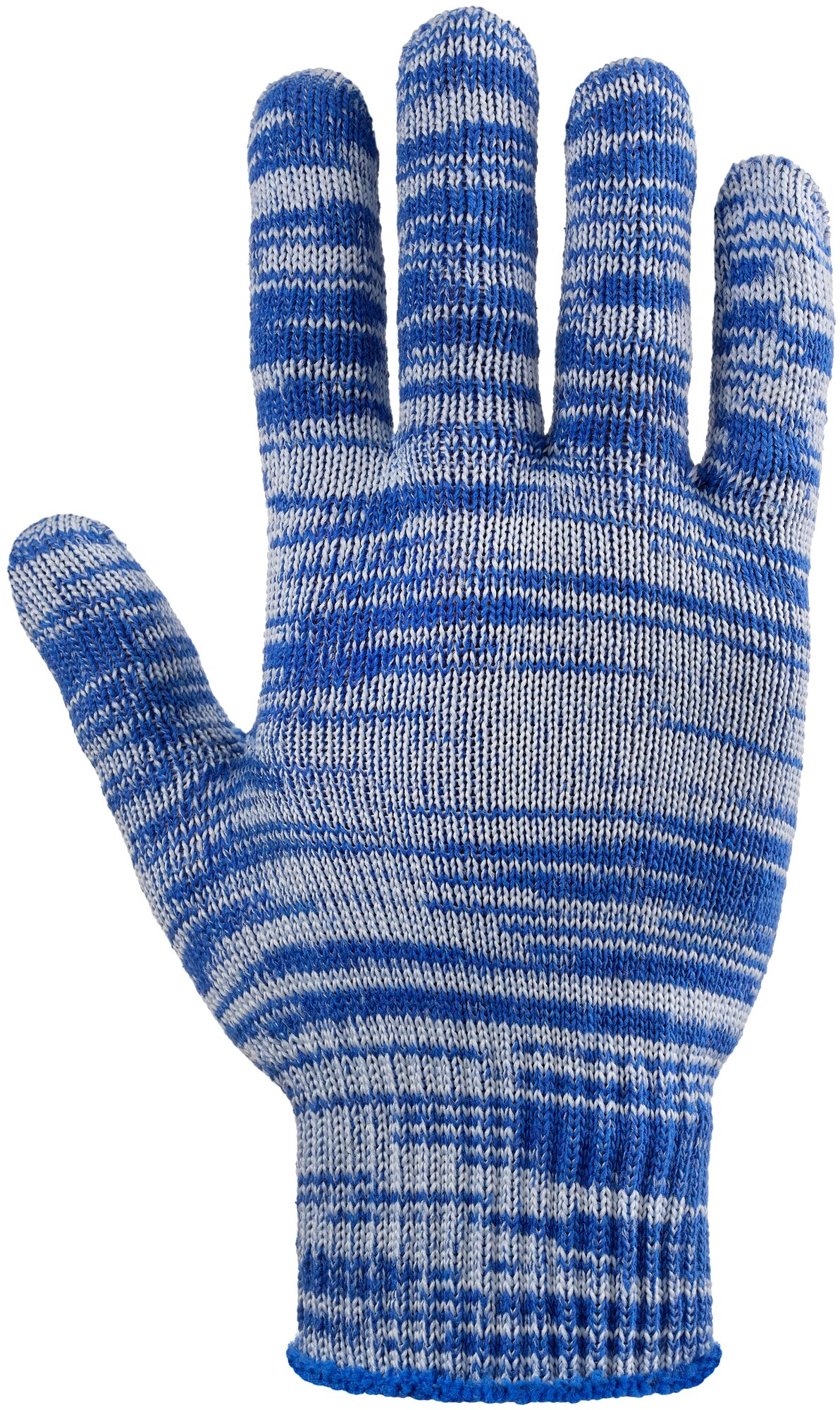 Перчатки хб плотные с ПВХ 10 класс, 6 нитей, синие, L, 10 пар