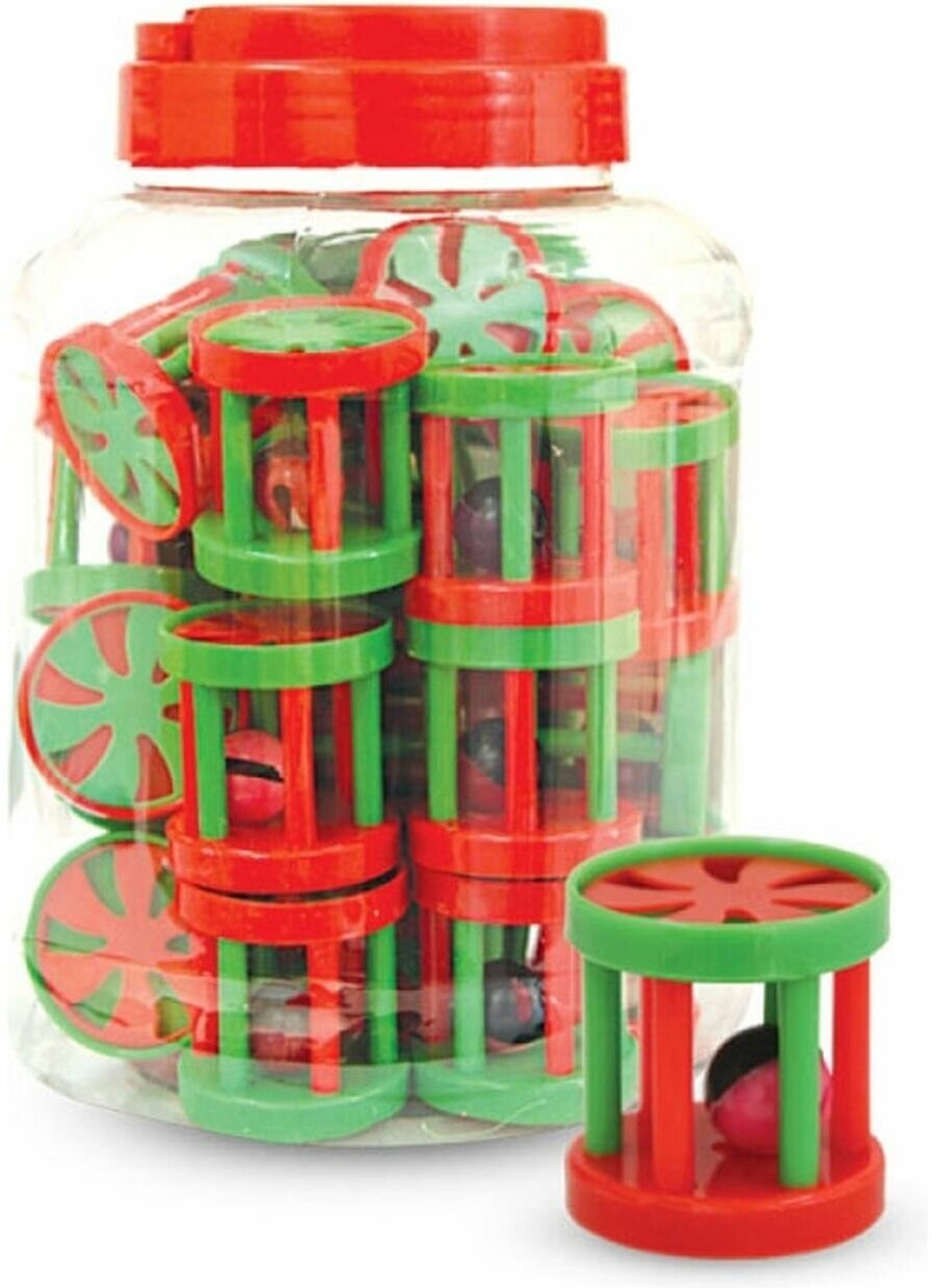 Набор игрушек для кошек Triol Барабанчик с бубенчиком 3802/Ик-50000/22181001, красный/зеленый - фотография № 3