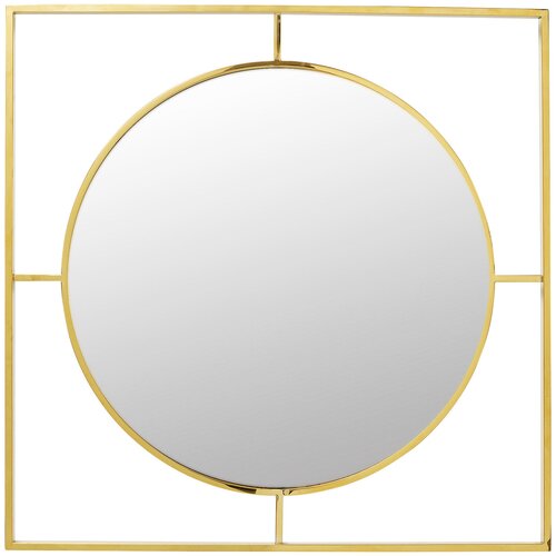фото Kare design зеркало stanford, коллекция "стэнфорд" 90*90*3, нержавеющая сталь, зеркальное стекло, золотой