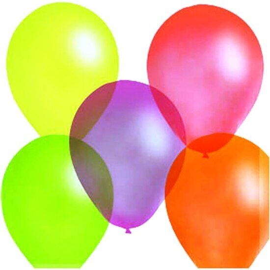 Воздушные шары Поиск флуоресцентные 25 см х 100 шт.